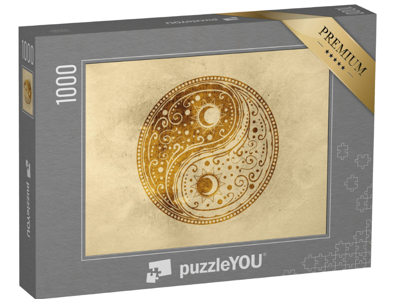 puzzle 1000 dílků „Kruhový ornament Yin-Yang“