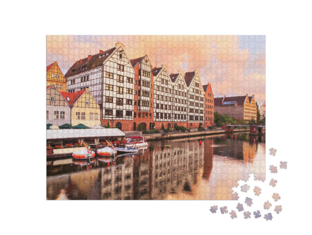 puzzle 1000 dílků „Malebné staré centrum Gdaňsku, Polsko“