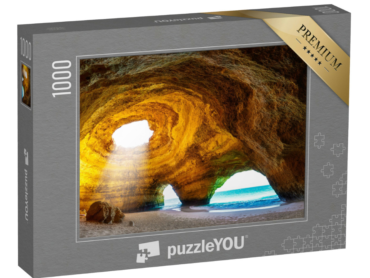 puzzle 1000 dílků „Neuvěřitelná jeskyně Benagil, Algarve, Portugalsko“