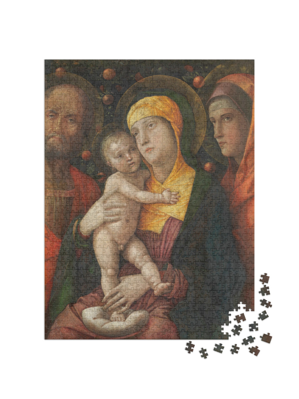 puzzle 1000 dílků „Andrea Mantegna - Svatá rodina se svatou Máří Magdalenou“