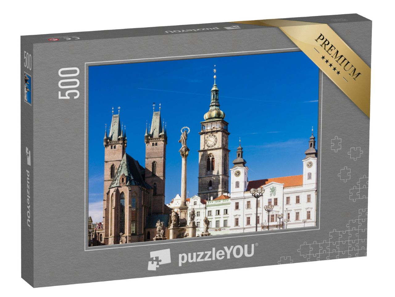puzzle 500 dílků „Velké náměstí, Hradec Králové, Česká republika“