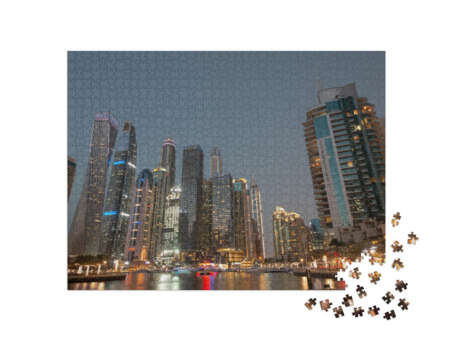 puzzle 1000 dílků „Noční Dubaj“