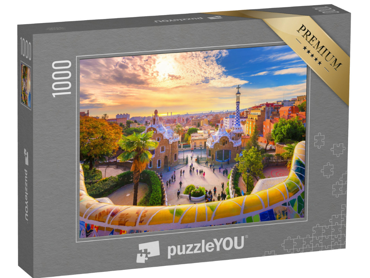 puzzle 1000 dílků „Pohled na Barcelonu z parku Güell v Barceloně, Španělsko“