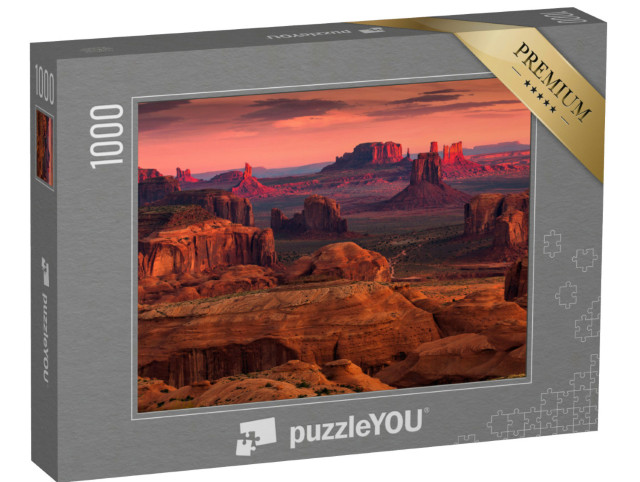 puzzle 1000 dílků „Východ slunce v Hunts Mesa, Monument Valley, Arizona, USA“