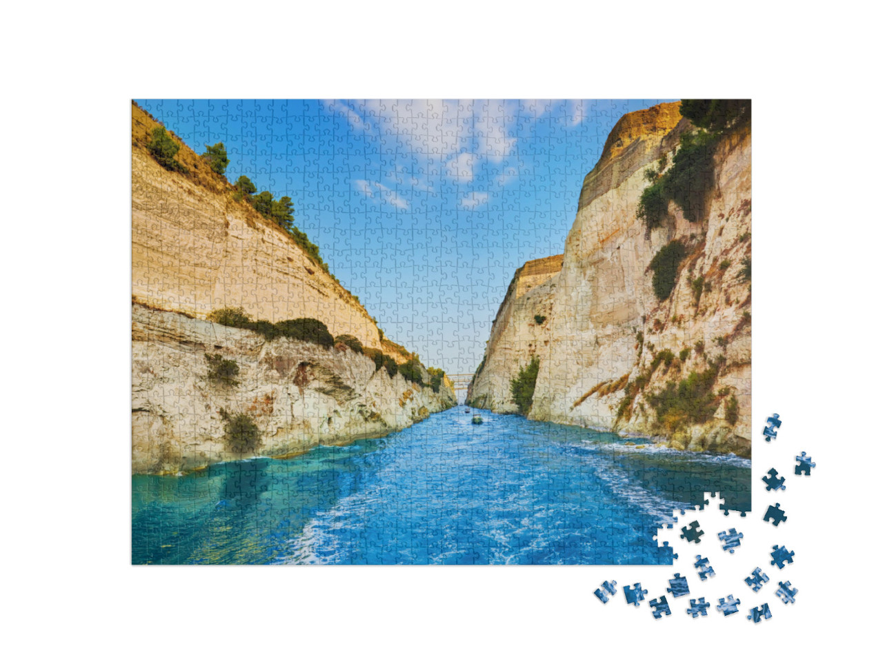 puzzle 1000 dílků „Korintský průplav, Řecko“