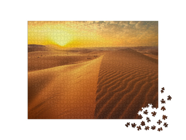 puzzle 1000 dílků „Červený pouštní písek v Saúdské Arábii“