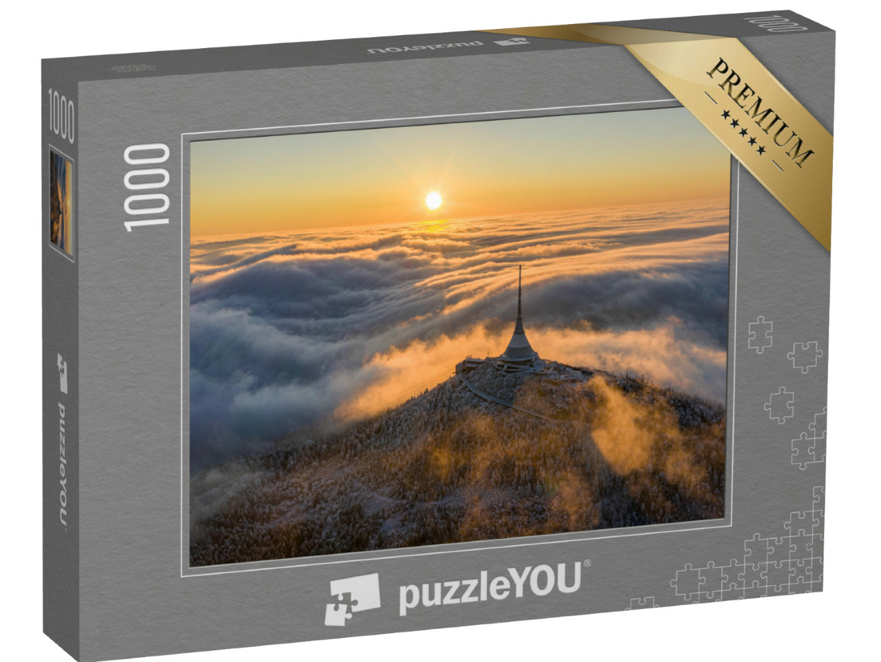 puzzle 1000 dílků „Rozhledna Ještěd, Česká republika“