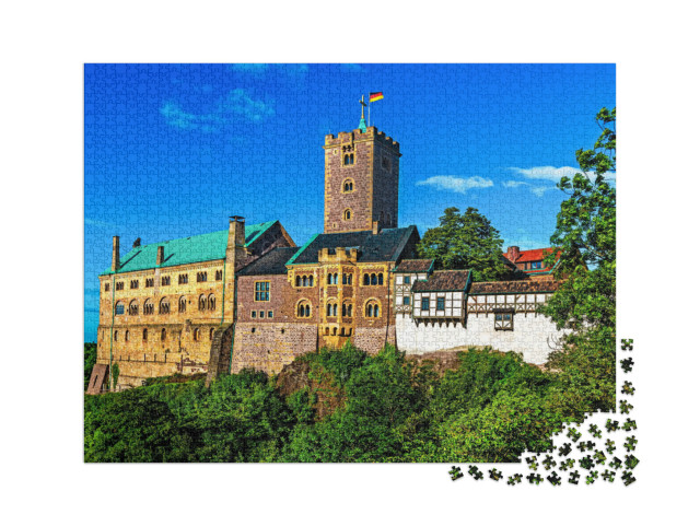 puzzle 2000 dílků „Hrad Wartburg v Eisenachu, Durynsko, Německo“