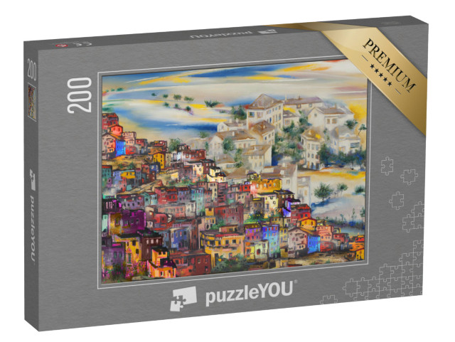 puzzle 200 dílků „Stará evropská města“