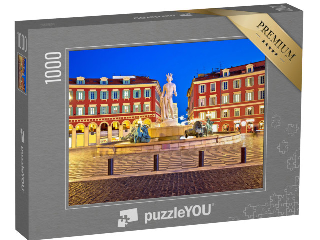 puzzle 1000 dílků „Nice: Place Massena večer, Francie“