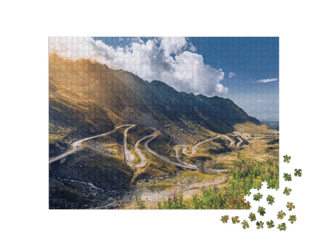 puzzle 1000 dílků „Transfagarašský průsmyk v Rumunsku“