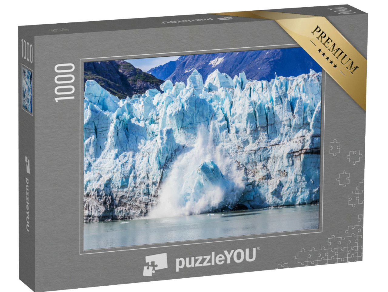 puzzle 1000 dílků „Těžba ledu na ledovci Margerie v národním parku Glacier Bay, Aljaška“