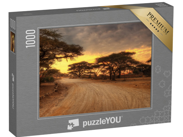 puzzle 1000 dílků „Národní park Serengeti s divokými zvířaty“