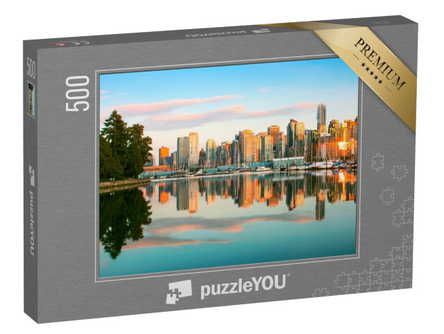 puzzle 500 dílků „Vancouver při západu slunce, Britská Kolumbie, Kanada“
