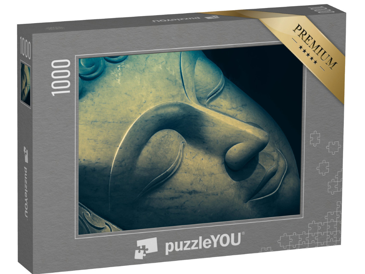 puzzle 1000 dílků „Umělecký: detailní záběr spícího Buddhy“