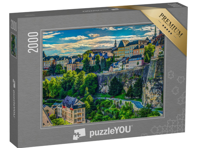 puzzle 2000 dílků „Letní panorama: Lucemburk ze vzduchu“