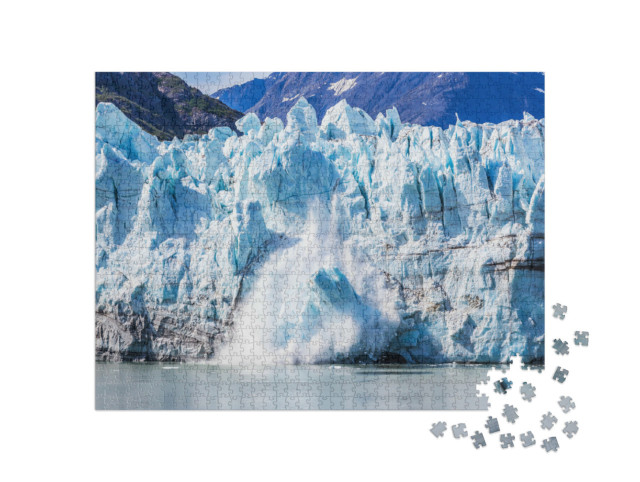 puzzle 1000 dílků „Těžba ledu na ledovci Margerie v národním parku Glacier Bay, Aljaška“