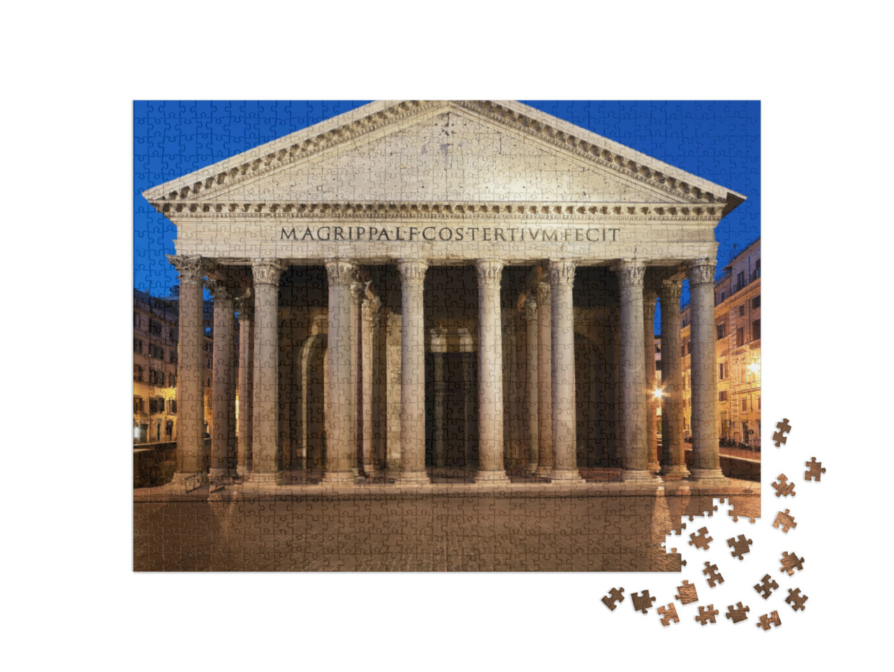 puzzle 1000 dílků „Pantheon v noci, Řím“