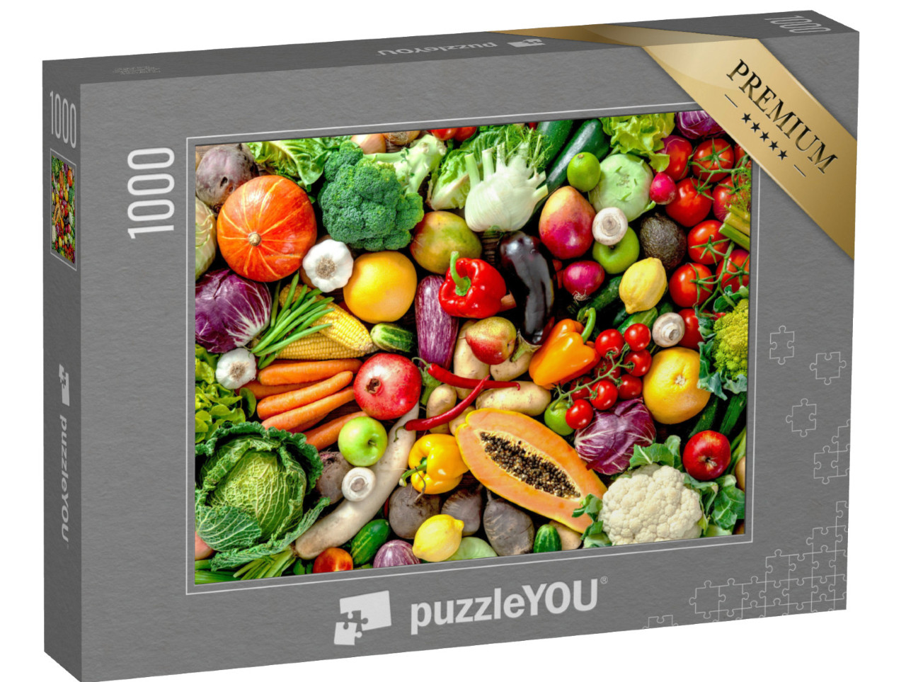 puzzle 1000 dílků „Čerstvé ovoce a zelenina“