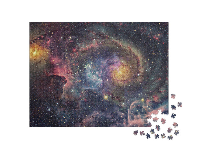 puzzle 1000 dílků „Galaxie a mlhovina, abstraktní vesmírné pozadí“