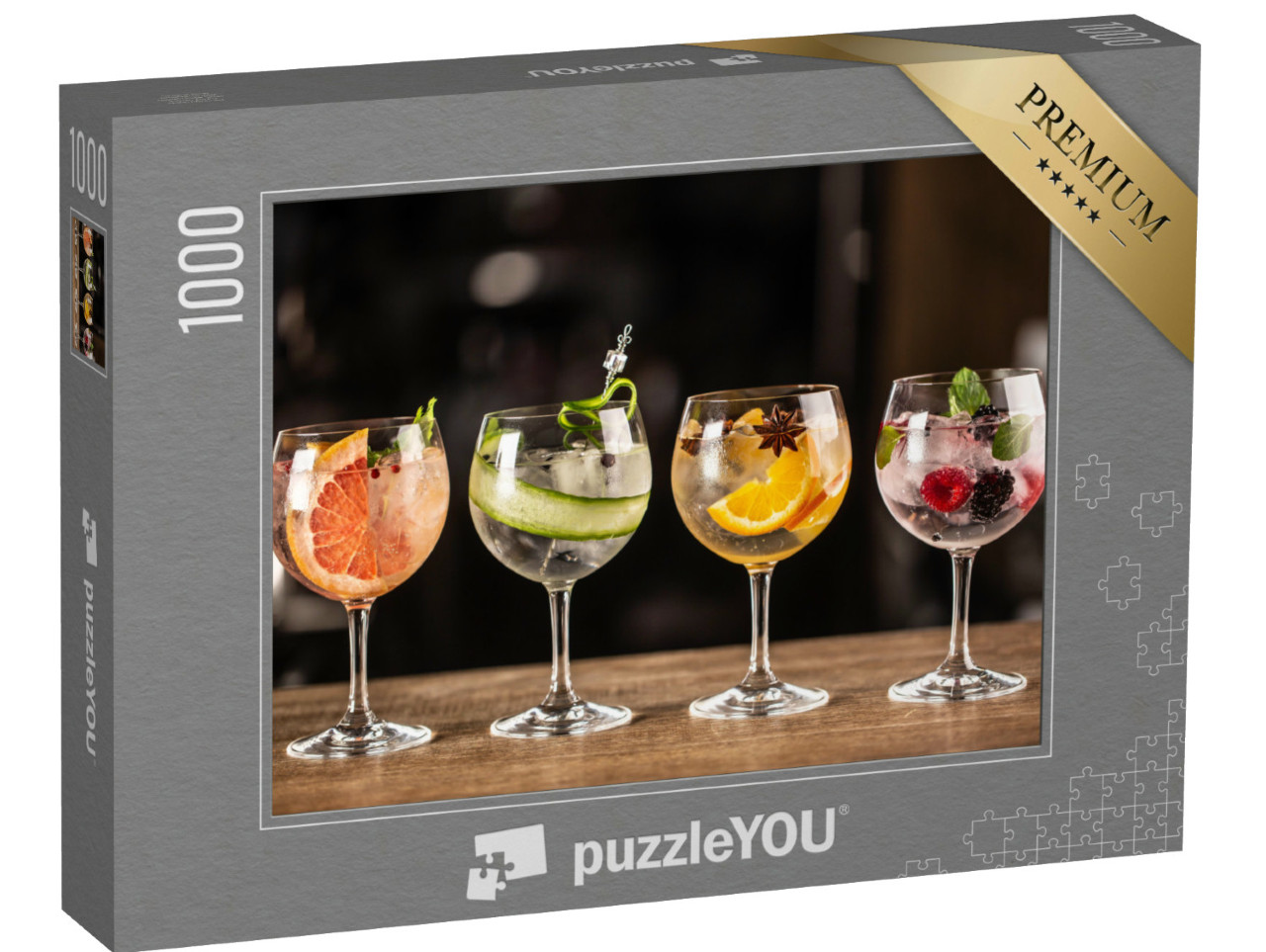 puzzle 1000 dílků „Gin s tonikem jako klasický koktejl“