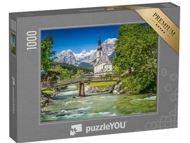 puzzle 1000 dílků „Svatý Šebestián v Ramsau, Národní park Berchtesgadener Land, Německo“