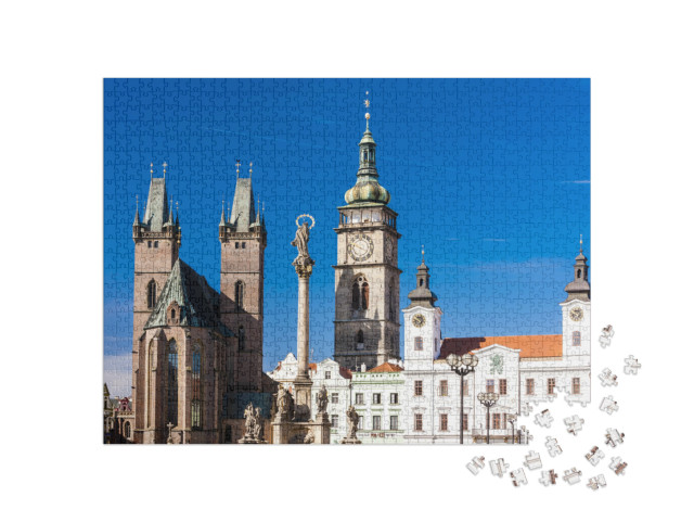 puzzle 1000 dílků „Velké náměstí, Hradec Králové, Česká republika“