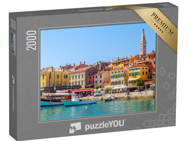 puzzle 2000 dílků „Barevná Rovinj s přístavem, Istrie, Chorvatsko“