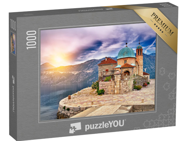 puzzle 1000 dílků „Hrad na ostrově u jezera v Černé Hoře“