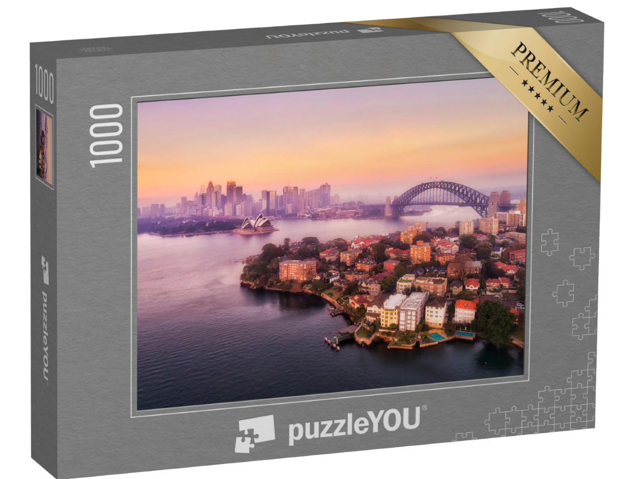 puzzle 1000 dílků „Sydney s přístavem a mostem Harbour Bridge“