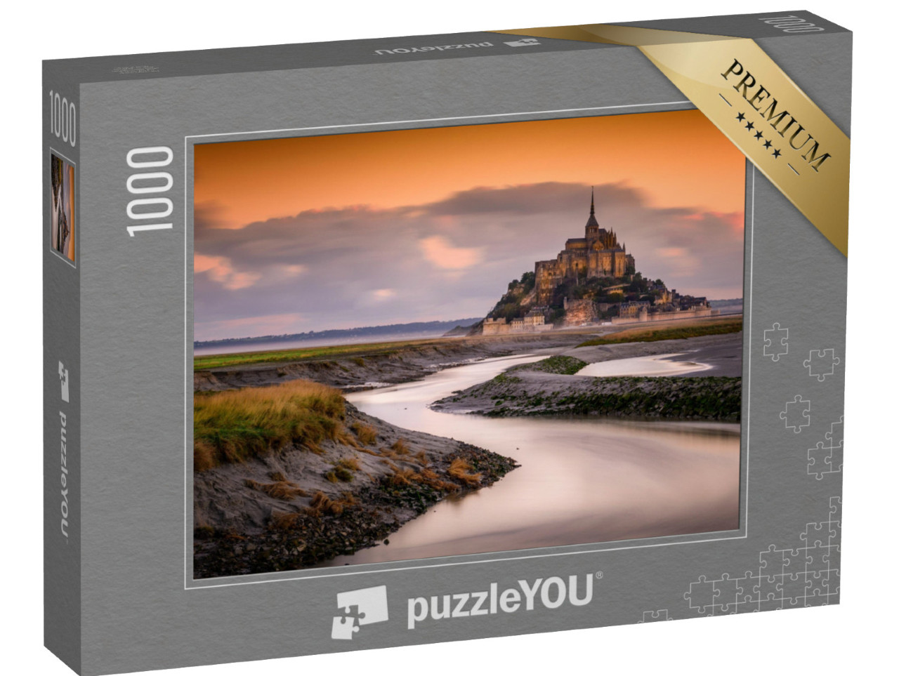 puzzle 1000 dílků „Východ slunce na Mont-Saint-Michel v Normandii“