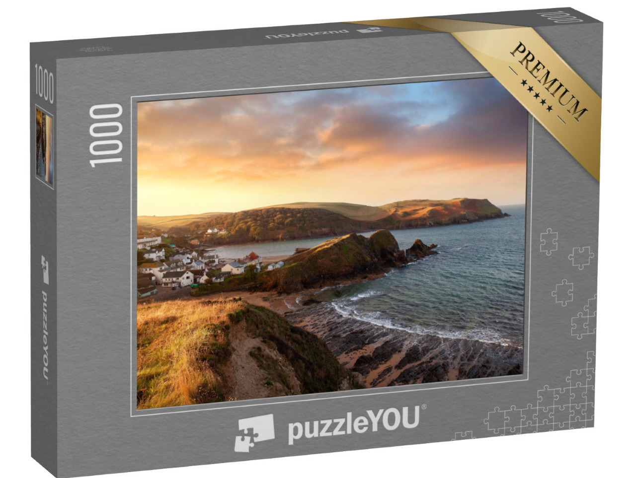 puzzle 1000 dílků „Hope Cove, pobřežní vesnice v Devonu, Anglie“