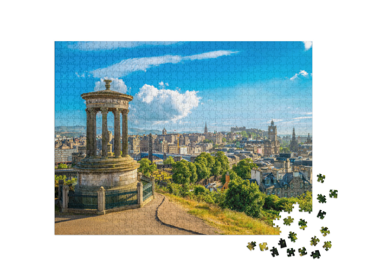 puzzle 1000 dílků „Výhled na Edinburgh, Skotsko“