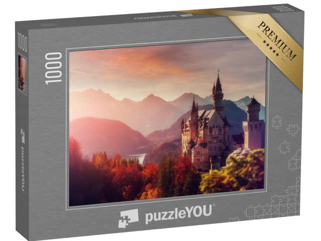 puzzle 1000 dílků „Majestátní zámek Neuschwanstein, Bavorsko, Německo“