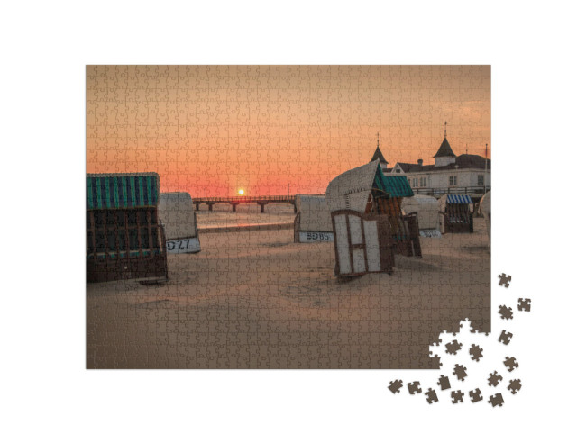 puzzle 1000 dílků „Molo Ahlbeck, Baltské moře, ostrov Usedom“
