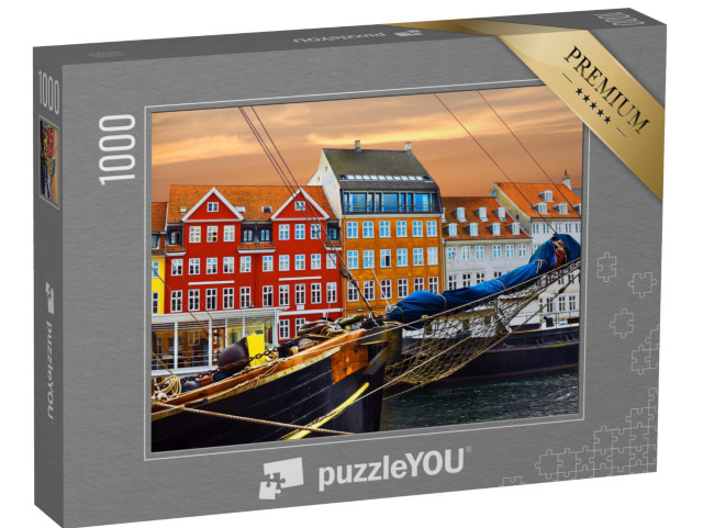 puzzle 1000 dílků „Zimní krajina s řekou, originální olejomalba“