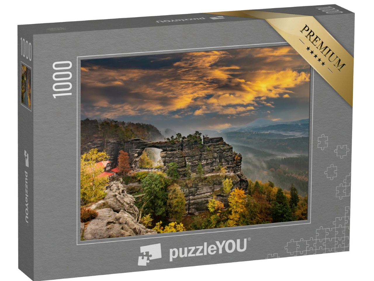 puzzle 1000 dílků „Pravčická brána, České Švýcarsko, Česká republika“