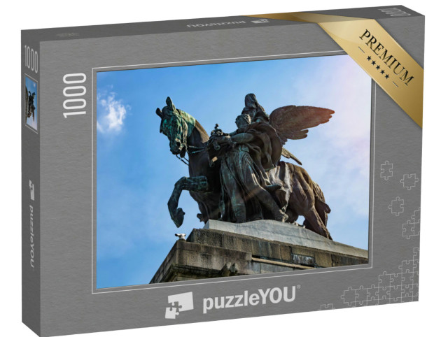 puzzle 1000 dílků „Pomník císaře Viléma na Německém náměstí v Koblenzi“