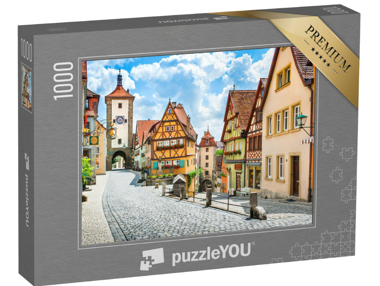 puzzle 1000 dílků „Historický Rothenburg ob der Tauber, Německo“