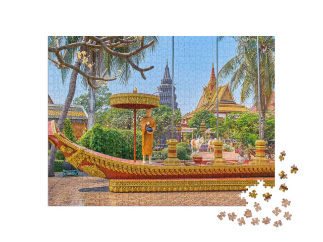 puzzle 1000 dílků „Krásný chrám v Siem Reap, Kambodža“