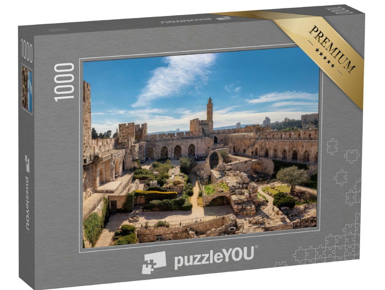 puzzle 1000 dílků „Davidova věž v jeruzalémském Starém městě“