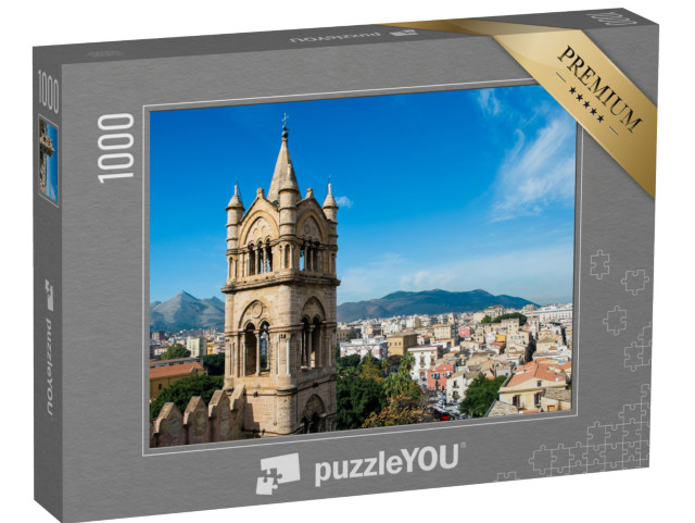 puzzle 1000 dílků „Katedrála Santa Maria Assunta nad střechami Palerma, Sicílie“