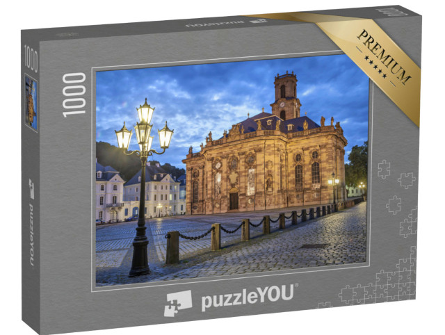 puzzle 1000 dílků „Ludwigskirche - evangelický kostel v barokním stylu, Saarbrücken, Německo“