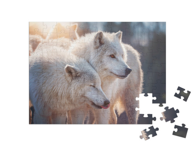 puzzle 100 dílků „Arktický vlk“