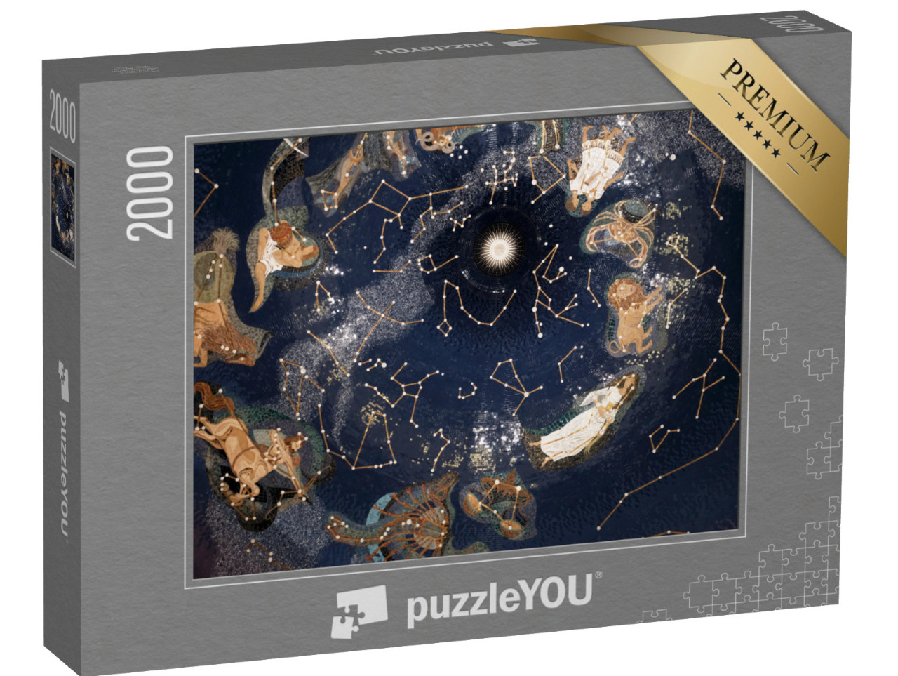 puzzle 2000 dílků „Mapa hvězd se souhvězdími“