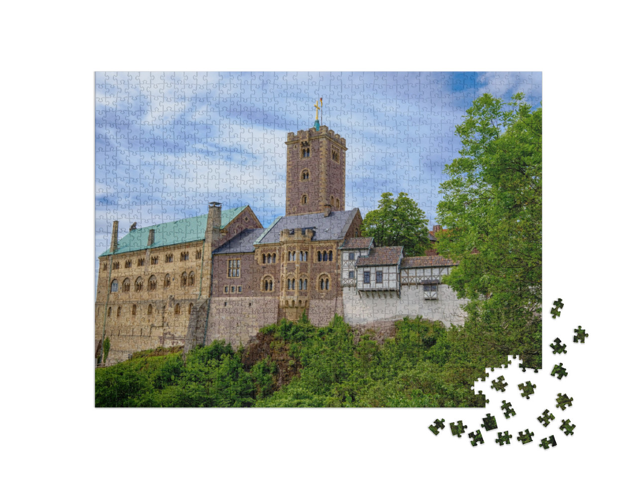 puzzle 1000 dílků „Hrad Wartburg u Eisenachu, Německo“