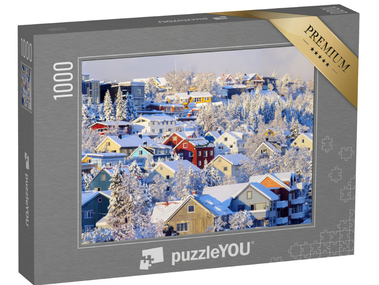puzzle 1000 dílků „Zimní Tromso, Norsko“