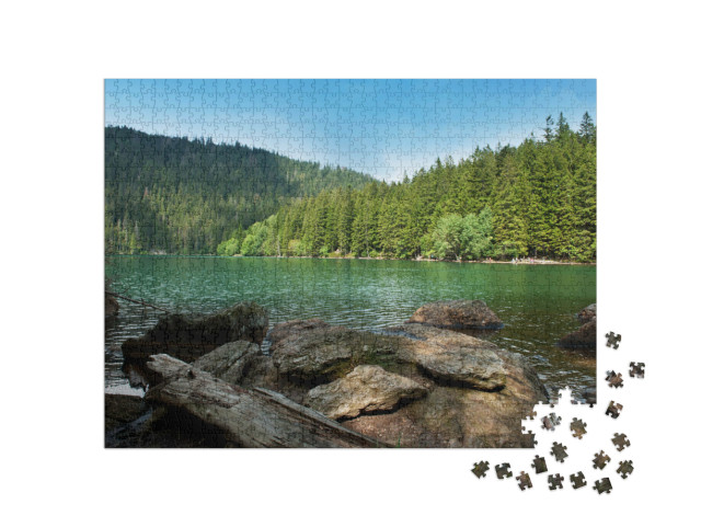 puzzle 1000 dílků „Černé jezero, Šumava, Česká republika“