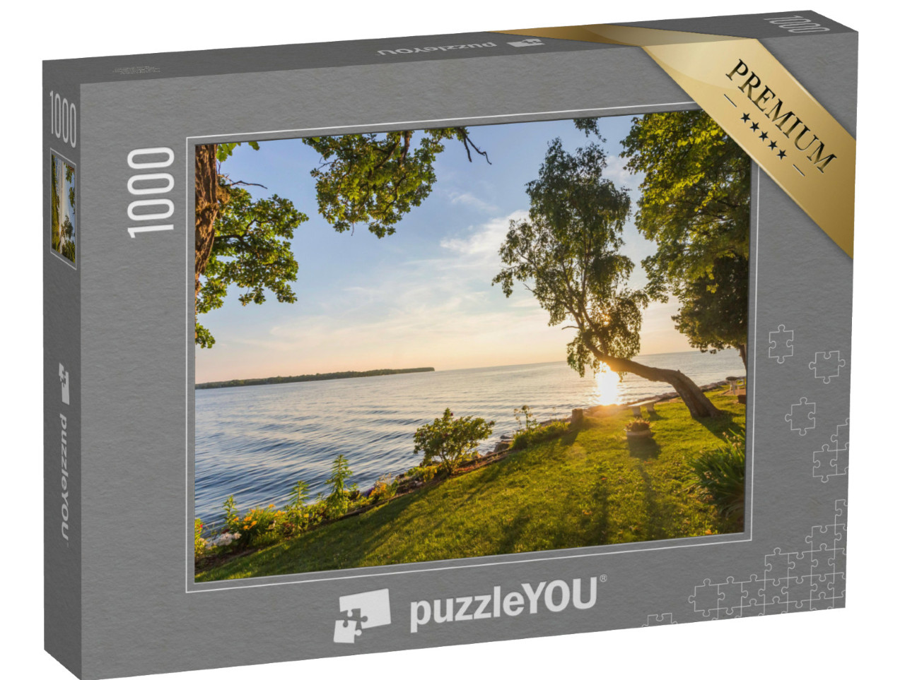 puzzle 1000 dílků „Západ slunce nad jezerem Michigan“
