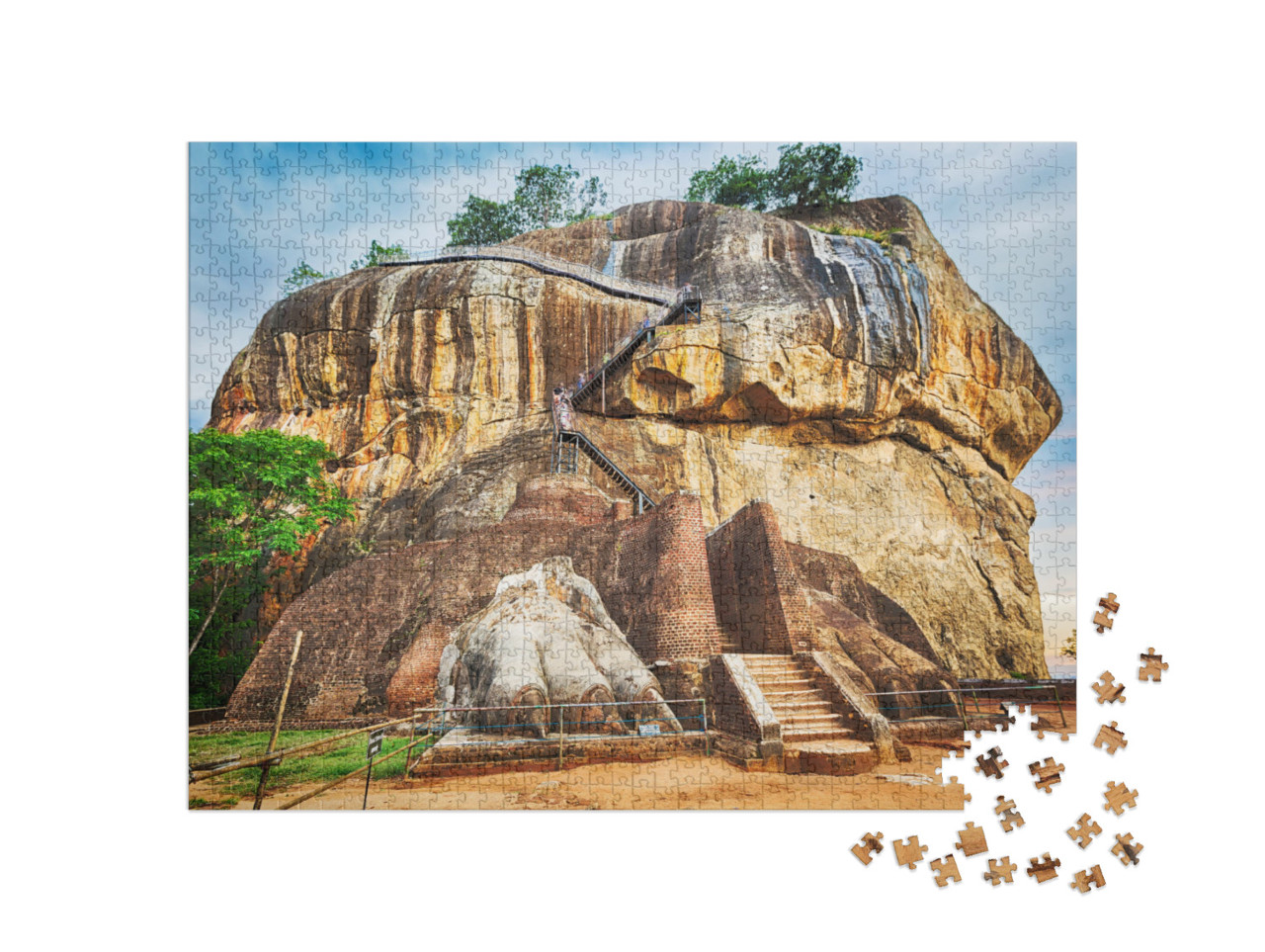 puzzle 1000 dílků „Panorama památky světového dědictví Sigiriya, Lví skála“